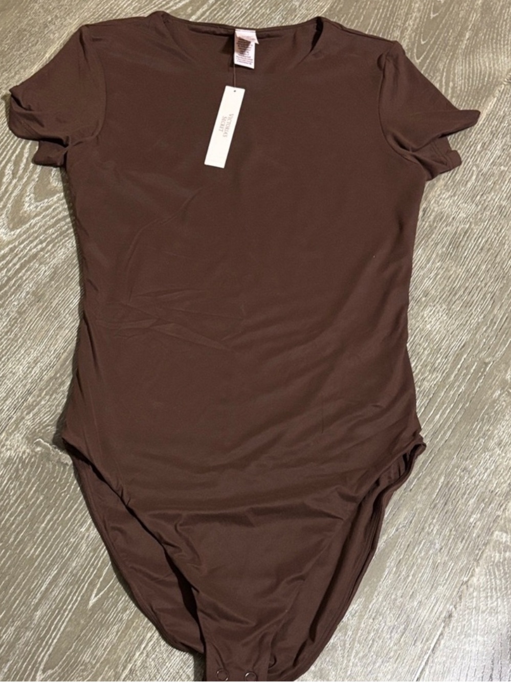 Bodywear by Victoria with FeatherSoft™ Innovation Short Sleeve Bodysuit - Picture 3 of 4
